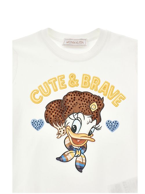 T-shirt, bambina, in jersey stretch. MONNALISA | 19H620 80040156